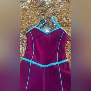 Tiger Friday child XL Leo/romper in Burgundy and Teal